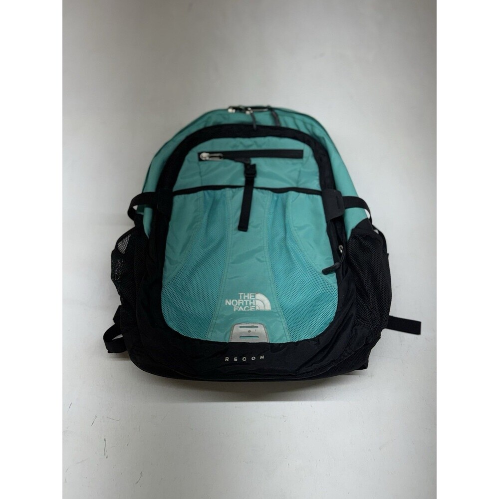 The North Face Recon Backpack Black Teal Blue/Green Hiking School Travel Bag
